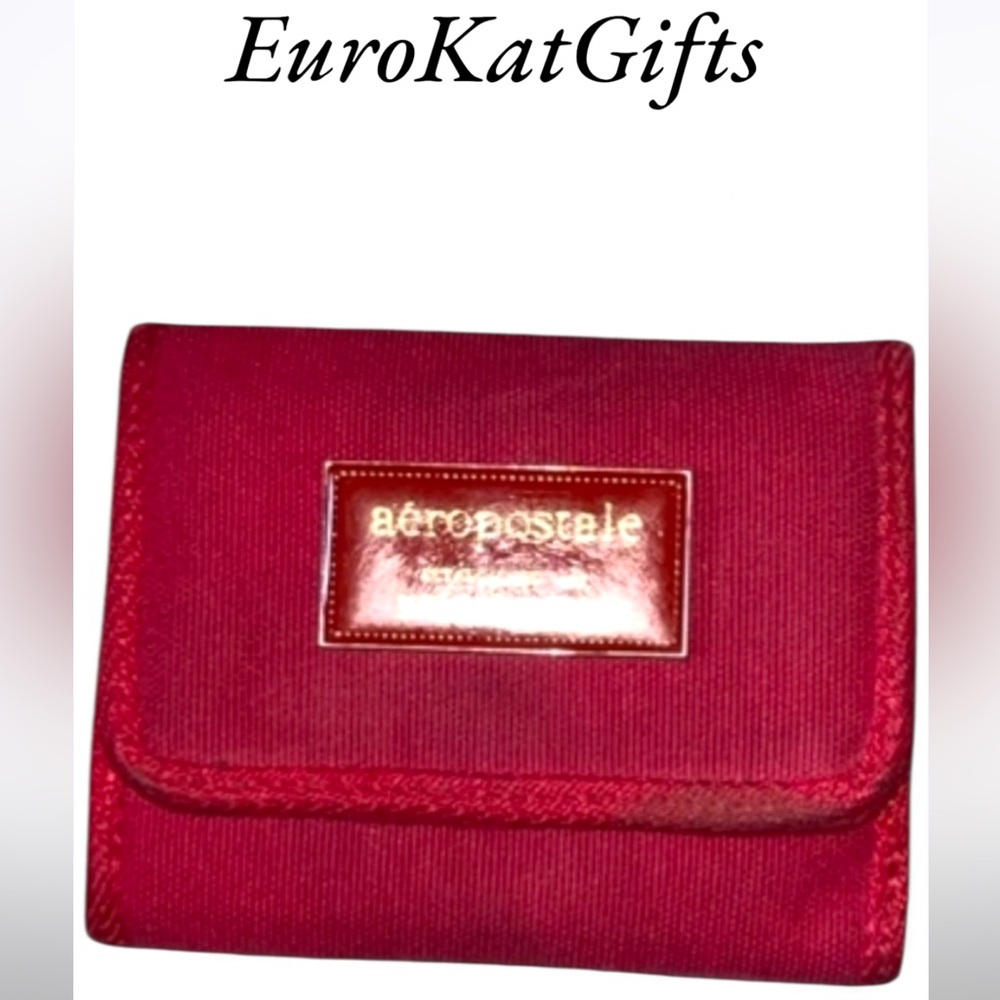 AEROPOSTALE Wallet  RED Tri fold pocket wallet. Gently Pre-Loved.